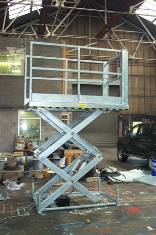 Hot dip galvanised double vertical scissor lift table (Section 1)