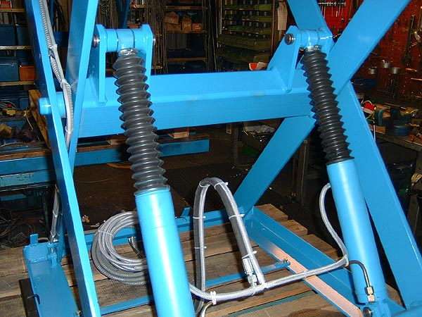 Cylinder rod gaiter protection (Section 1)